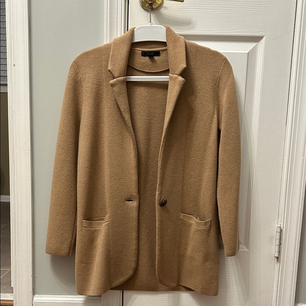J. Crew Camel Sweater Blazer